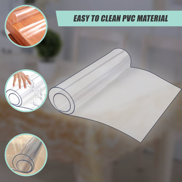 Pvc Tablecloth Protector Cover Dining Cloth Plastic 2800X1170mm 2.0Mm Table Cloths