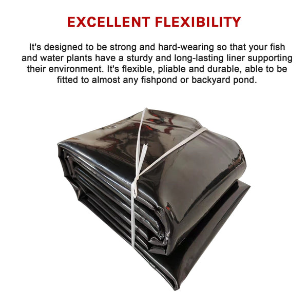 Fish Pond Liner 3 X 4.6M 0.5Mm Garden Pool Membrane Reinforced Outdoor Fountains