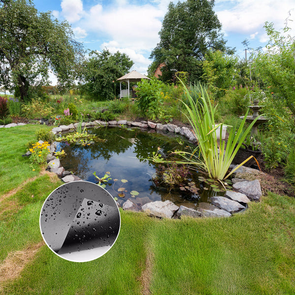 Fish Pond Liner 3 X 4.6M 0.5Mm Garden Pool Membrane Reinforced Outdoor Fountains