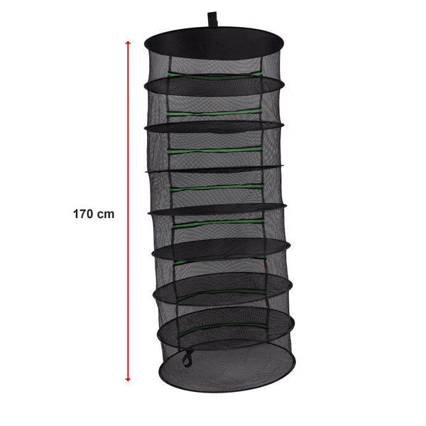 Herb Drying Rack Net 8 Layer Dryer Mesh Hanging Zipper Hanging Closet Storage