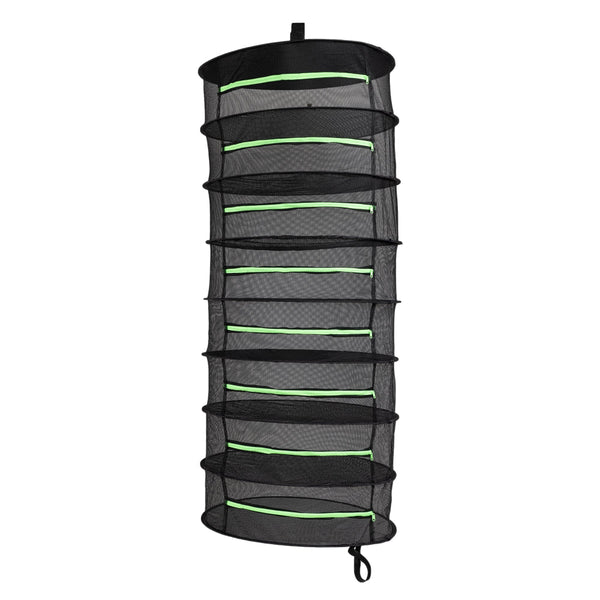 Herb Drying Rack Net 8 Layer Dryer Mesh Hanging Zipper Hanging Closet Storage