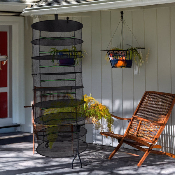 Herb Drying Rack Net 8 Layer Dryer Mesh Hanging Zipper Hanging Closet Storage