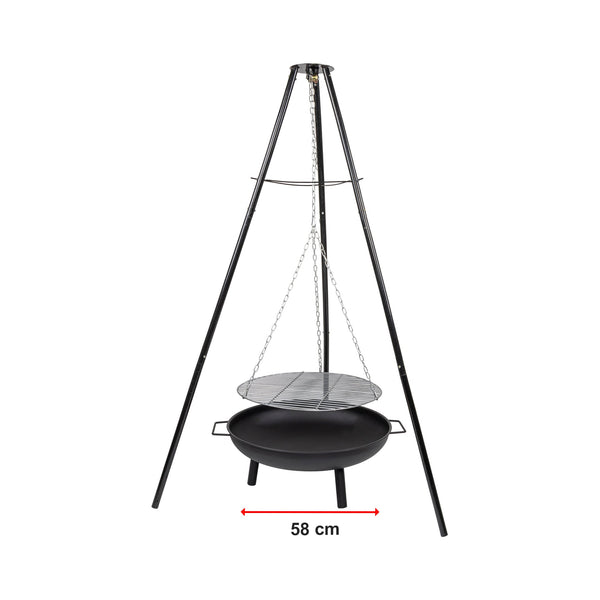 Tripod Garden Fire Pit Bbq Barbecue Cast Iron Steel Bowl Round Fire Pits