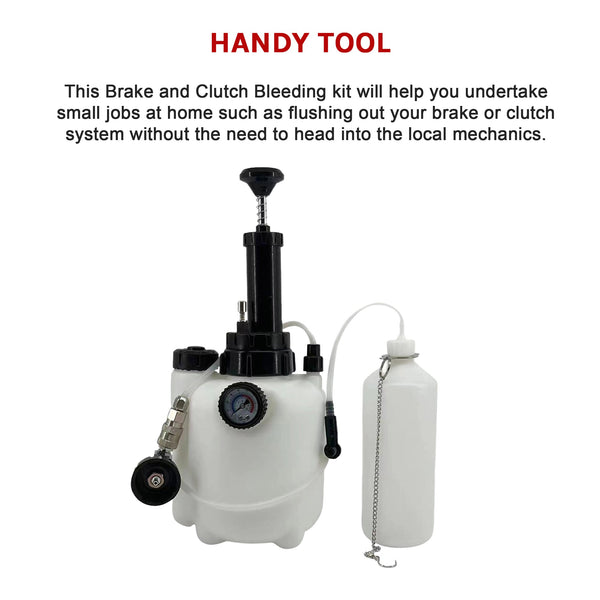 Bleed Tool Pressure 3 Ltr Brake & Clutch Bleeding System Fluid Bleeder Other Repair Kits & Tools