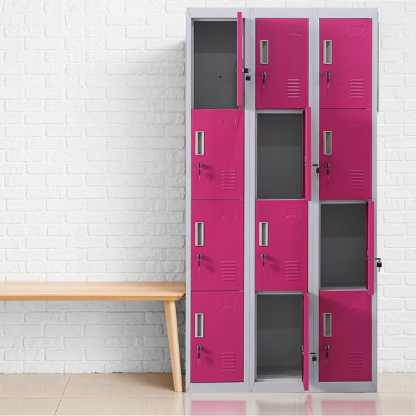 12 Door Locker For Office Gym Shed School Home Storage With Keys Storage Units