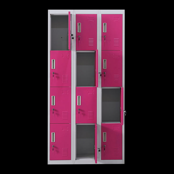 12 Door Locker For Office Gym Shed School Home Storage With Keys Storage Units