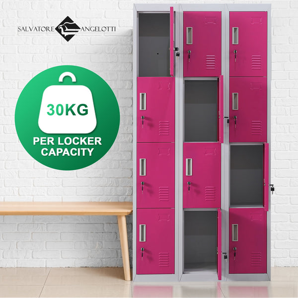 12 Door Locker For Office Gym Shed School Home Storage With Keys Storage Units