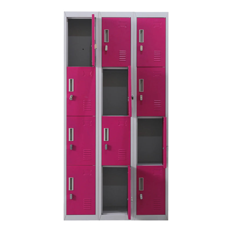 12 Door Locker For Office Gym Shed School Home Storage Padlock Operated Cabinets & Cupboards