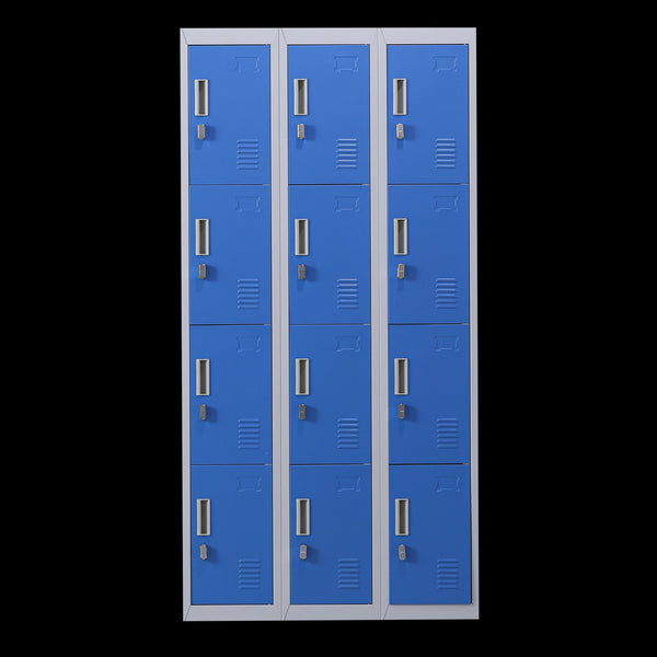 12 Door Locker For Office Gym Shed School Home Storage Padlock Operated Cabinets & Cupboards