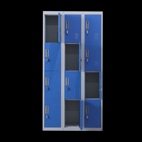 12 Door Locker For Office Gym Shed School Home Storage Padlock Operated Cabinets & Cupboards