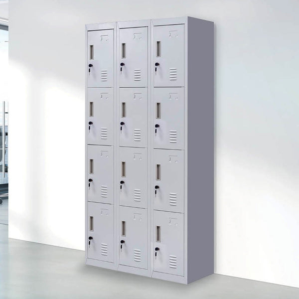 12 Door Locker For Office Gym Shed School Home Storage With Keys Padlocks