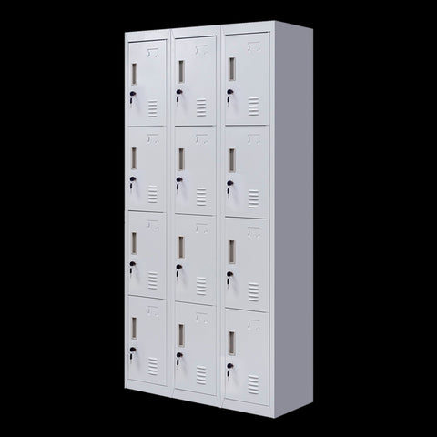 12 Door Locker For Office Gym Shed School Home Storage With Keys Padlocks