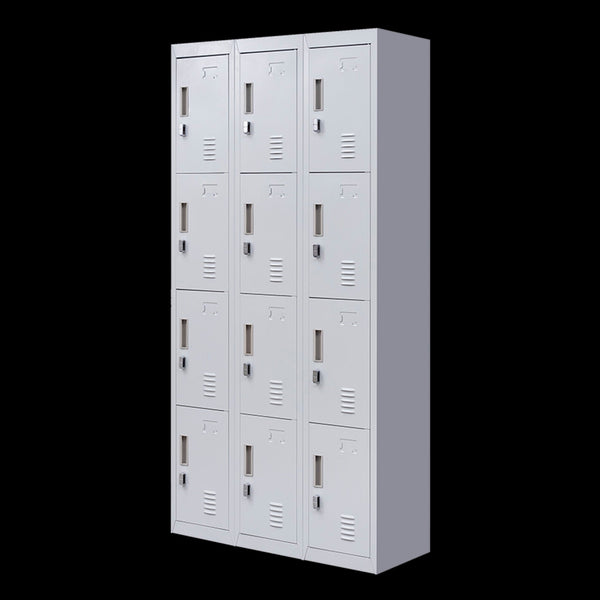 12 Door Locker For Office Gym Shed School Home Storage Padlock Operated Cabinets & Cupboards