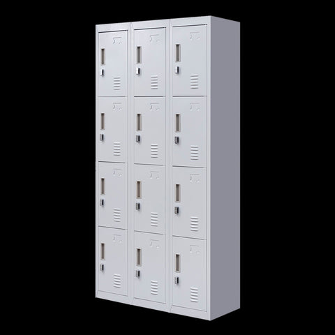 12 Door Locker For Office Gym Shed School Home Storage Padlock Operated Cabinets & Cupboards