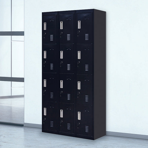 12 Door Locker For Office Gym Shed School Home Storage With Keys Cabinets & Cupboards