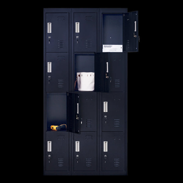 12 Door Locker For Office Gym Shed School Home Storage With Keys Cabinets & Cupboards