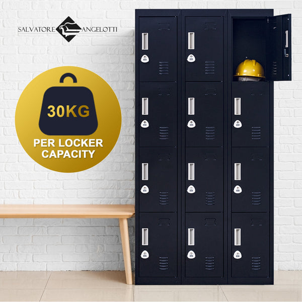 12 Door Locker For Office Gym Shed School Home Storage 3 Digit Combination Combination Padlocks