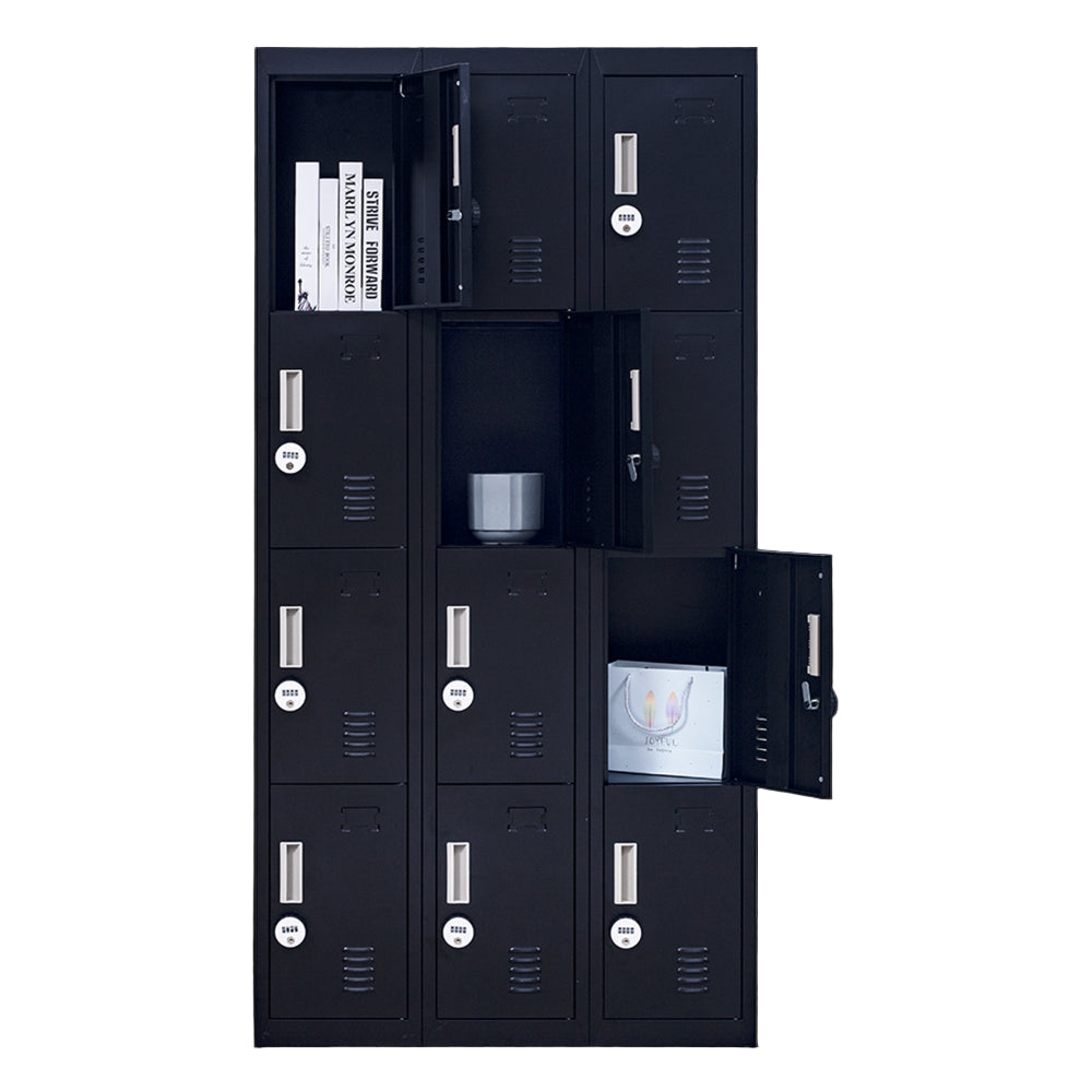 12 Door Locker For Office Gym Shed School Home Storage 4 Digit Combination Combination Padlocks