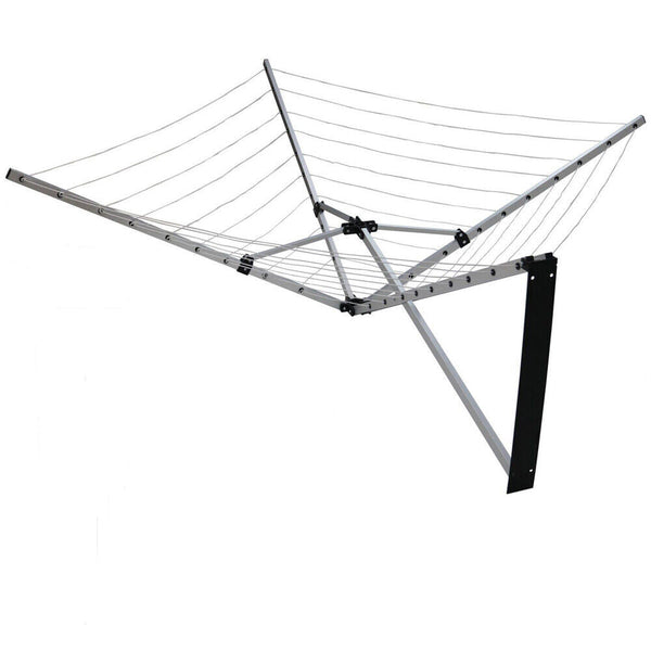 Wall Mounted 5 Arm 26M Clothes Airer Folding Concertina Dryer Washing Line Clothes Airers