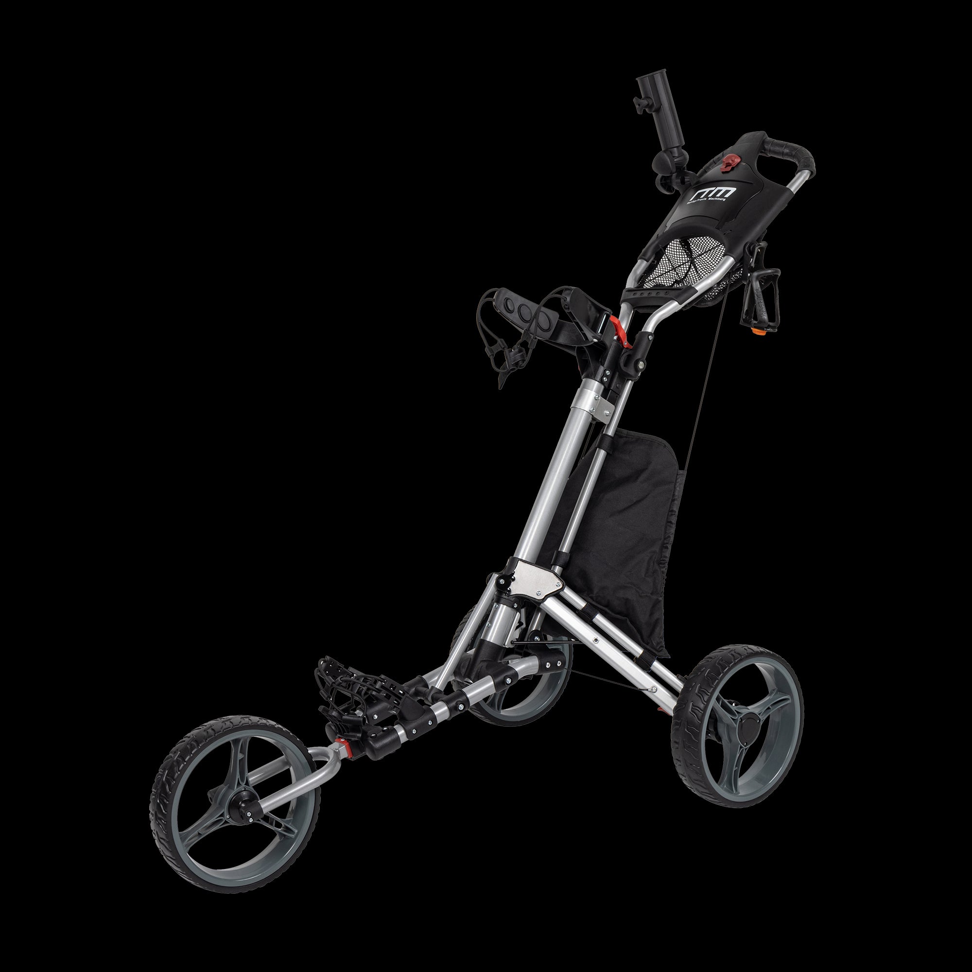 Golf Club Buggy Trolley Cart Compact Foldable 3 Wheel Golf Carts