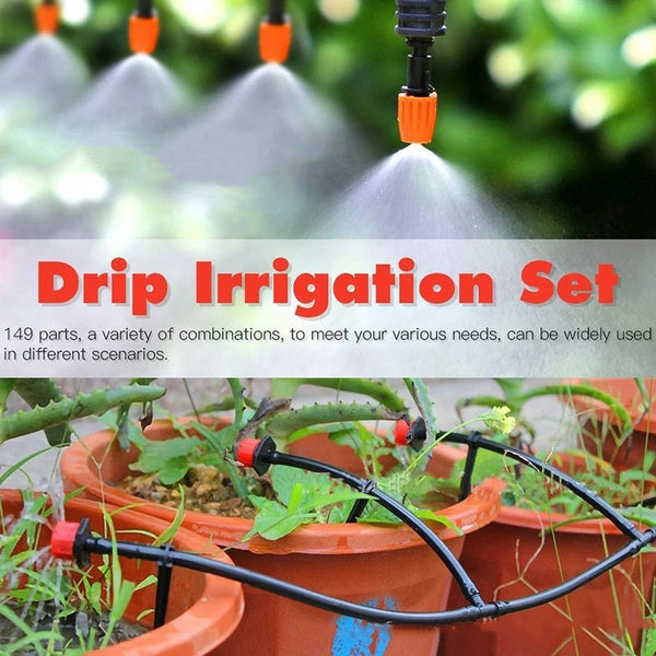Drip Irrigation System Plant Self Garden Watering Hose Spray Kit Complete Drip Irrigation Kits