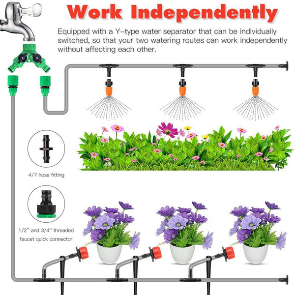 Drip Irrigation System Plant Self Garden Watering Hose Spray Kit Complete Drip Irrigation Kits