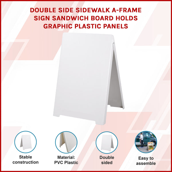 Double Side Sidewalk A Frame Sign Sandwich Board Holds Graphic Plastic Panels Restaurant Signs