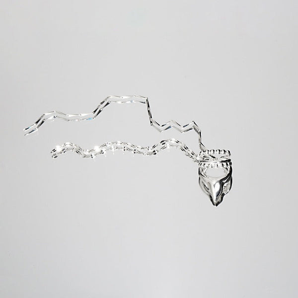 Veile Studios No Pierced Ears Long Elf Clips Gothic Style Chain Earrings