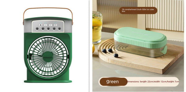 Usb Air Conditioner Cooling Fan With 5 Sprays 7 Color Light 600Ml Water Tank Mist Cooler Humidifiers Portable Air Conditioners
