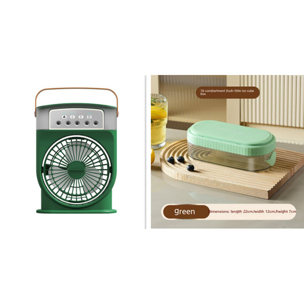 Usb Air Conditioner Cooling Fan With 5 Sprays 7 Color Light 600Ml Water Tank Mist Cooler Humidifiers Portable Air Conditioners