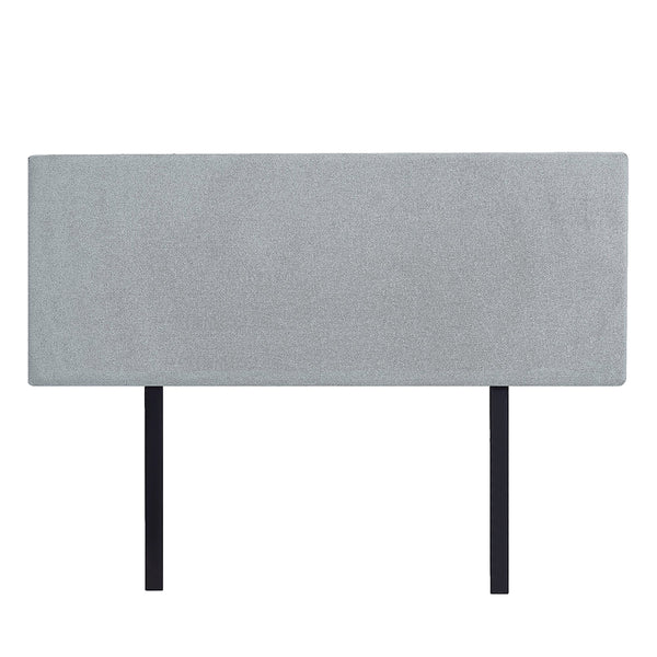 Palermo Linen Fabric Double Bed Deluxe Headboard Bedhead Stone Grey Double Bed Frames