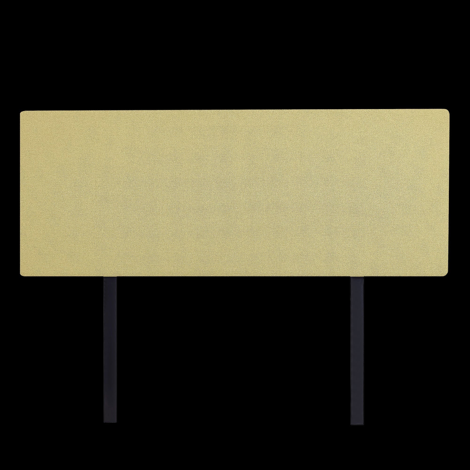 Linen Fabric Queen Bed Deluxe Headboard Bedhead Sulfur Yellow Headboards & Footboards