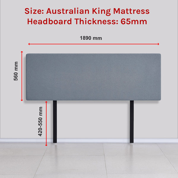 Linen Fabric King Bed Deluxe Headboard Bedhead Berlin Blue King Bed Frames