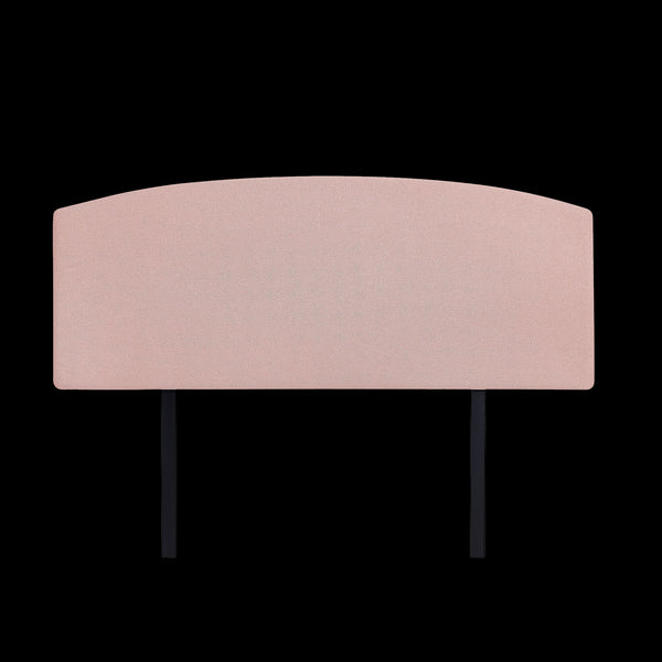 Linen Fabric Double Bed Curved Headboard Bedhead Pale Pink Headboards & Footboards