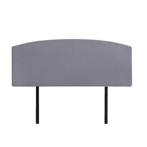 Linen Fabric Queen Bed Curved Headboard Bedhead Slate Ash Queen Bed Frames