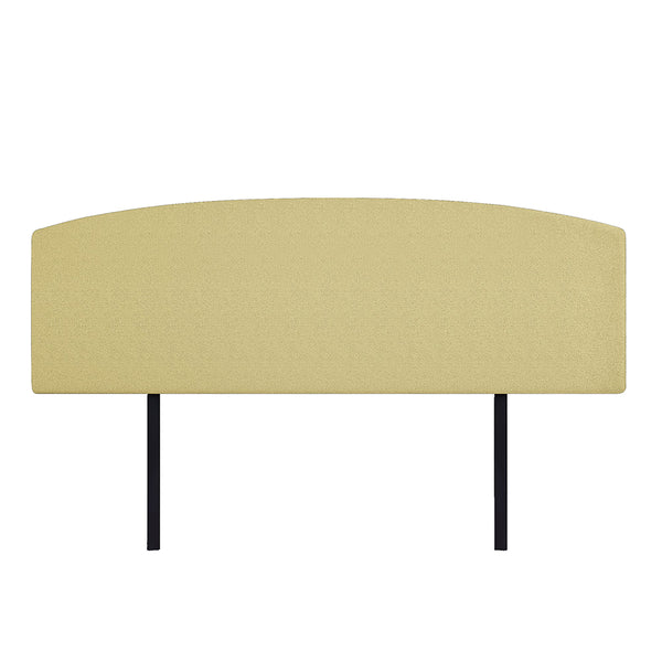 Linen Fabric King Bed Curved Headboard Bedhead Sulfur Yellow King Bed Frames