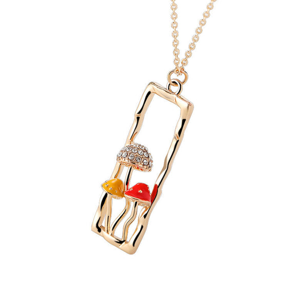 Veile Studios Cute Mushroom Pendant Necklace Jewellery Necklaces & Pendants