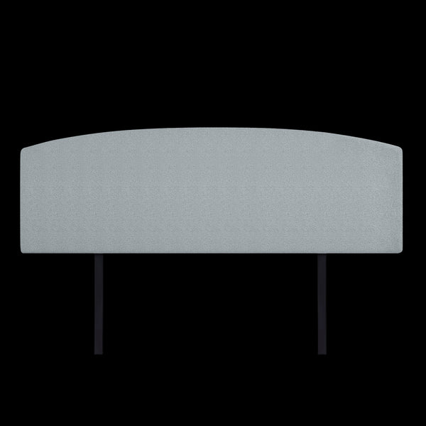 Linen Fabric King Bed Curved Headboard Bedhead Stone Grey Headboards & Footboards