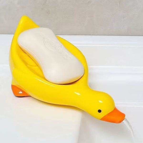 Cute Little Yellow Duck Soap Box Draining Toilet Sink New Soap Dishes & Dispensers