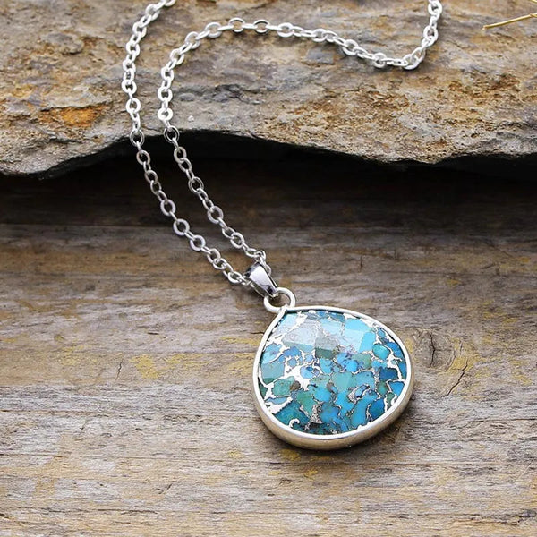 Veile Studios Turquoise Chain Pendant Necklace Necklaces & Pendants