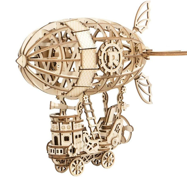 Umpkin Cart Hot Air Balloon Airship Gramophone Wooden Puzzle Wooden Educational Toys