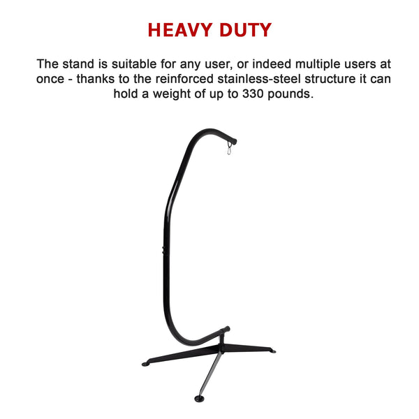 Hammock C Stand Solid Steel Construction For Hanging Air Porch Swing Chair Hammocks