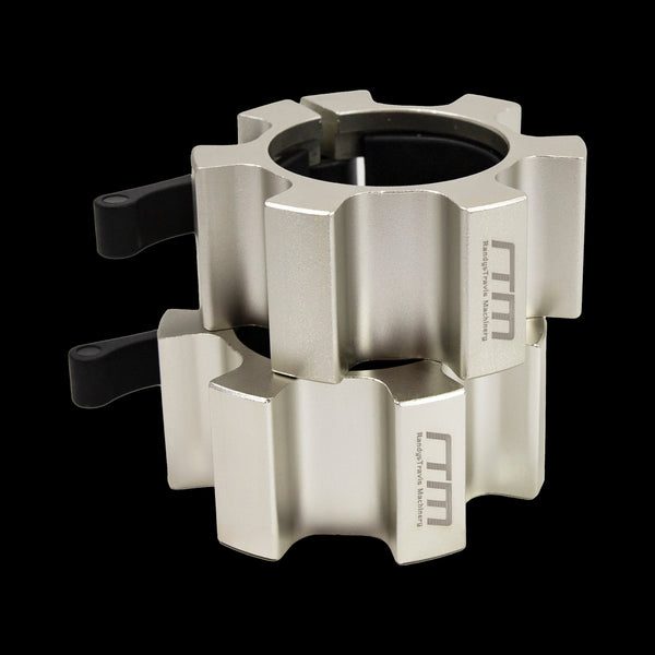 Aluminium Olympic Lock Collars Pair Barbell Clamps Clips Quick Barbells & Attachments