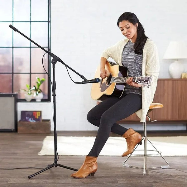 Stage Stands Tripod Mic With Boom 2 Pack Microphone Holders & Stands