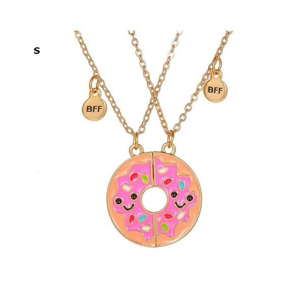 2 Pieces Heart Shaped Cat Unicorn Koala Bear Pendant Necklace For Kids Friendship Jewellery Necklaces & Pendants