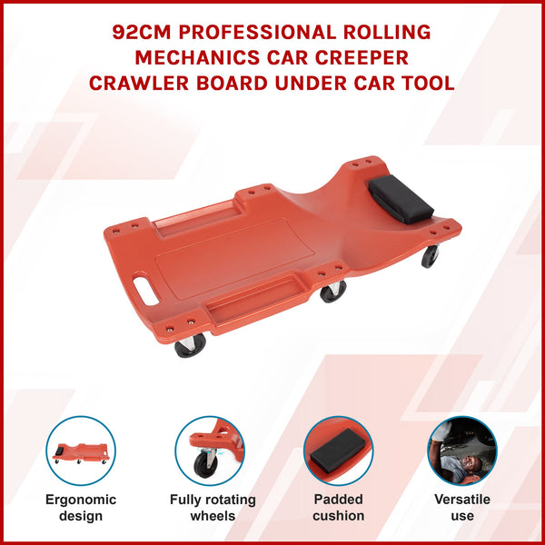 92Cm Professional Rolling Mechanics Car Creeper Crawler Board Under Tool Other Shop Equipment