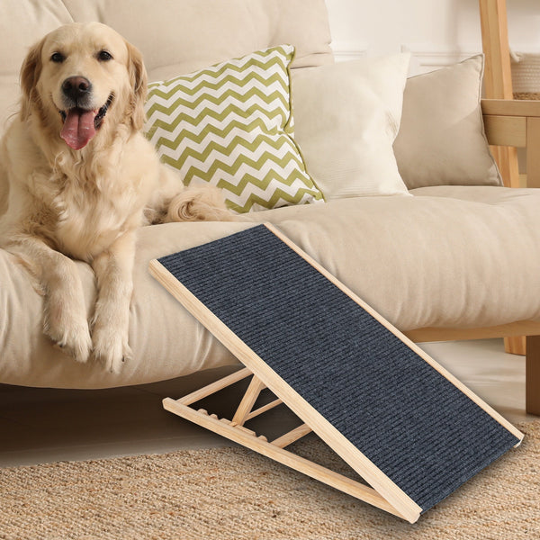 Foldable Dog Pet Ramp Adjustable Height Dogs Stairs For Bed Sofa Car 100Cm Pet Transport