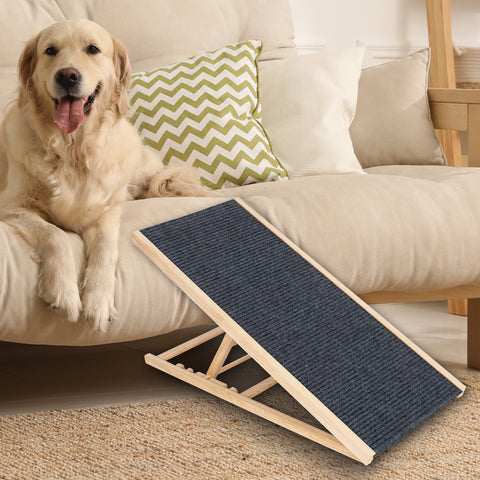 Foldable Dog Pet Ramp Adjustable Height Dogs Stairs For Bed Sofa Car 100Cm Pet Transport
