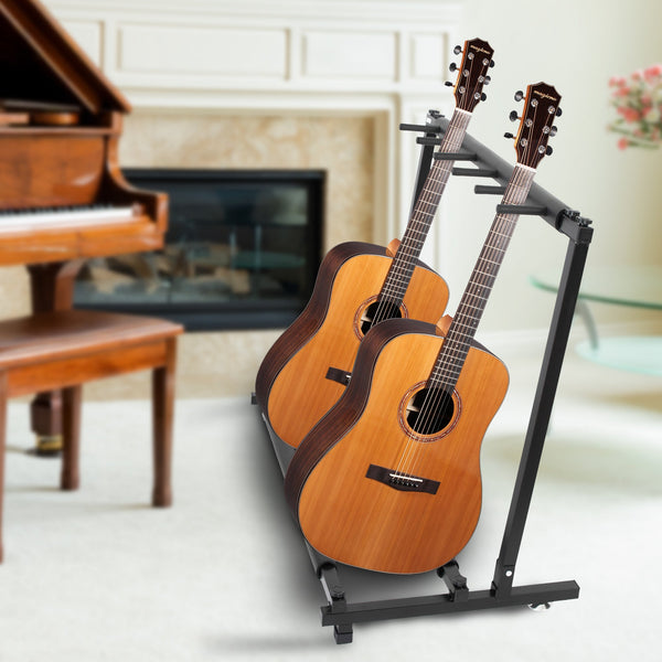 Guitar Stand 5 Holder Folding Rack Band Stage Bass Acoustic Guitar Accessories