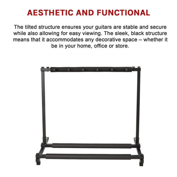 Guitar Stand 5 Holder Folding Rack Band Stage Bass Acoustic Guitar Accessories